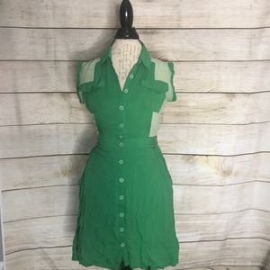 Green hi low dress